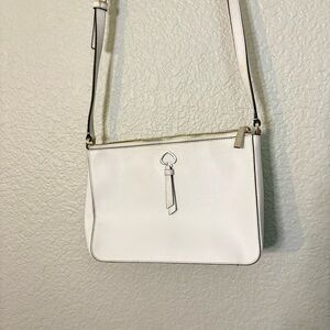 Kate Spade New York Adel White Leather Crossbody Bag, Medium